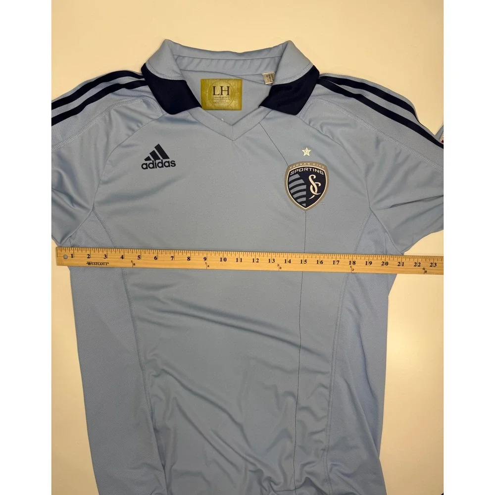 Adidas Sporting Kansas City 2011 Jersey Mens XL Light Blue MLS Soccer Lamar Hunt